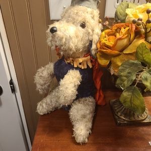 RARE VTG Vintage Stuffed Circus Dog Collectible Animal Puppy Adorable! 50s 60s